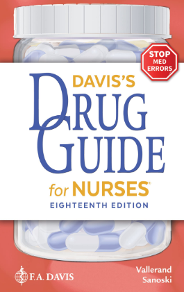 Davis's Drug Guide for Nurses 18th Edition PDF 978-1719646406