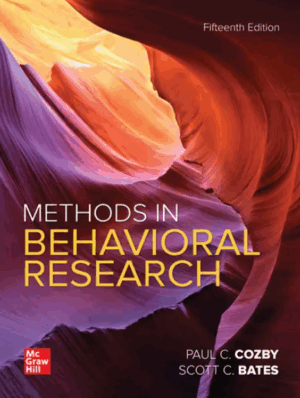 Methods in Behavioral Research15th Edition PDF